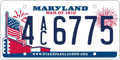 MD license plate 4AC6775