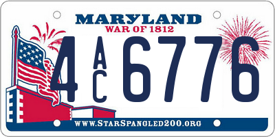 MD license plate 4AC6776