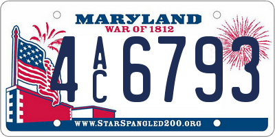 MD license plate 4AC6793