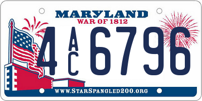 MD license plate 4AC6796
