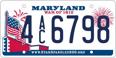 MD license plate 4AC6798