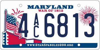 MD license plate 4AC6813