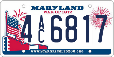 MD license plate 4AC6817