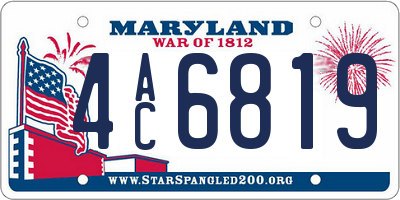 MD license plate 4AC6819