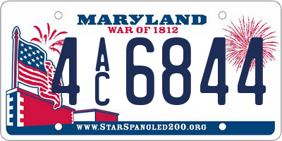 MD license plate 4AC6844