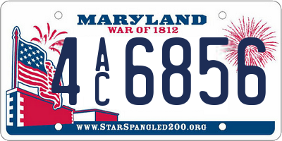 MD license plate 4AC6856