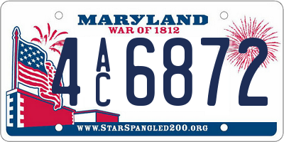 MD license plate 4AC6872