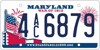 MD license plate 4AC6879