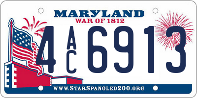 MD license plate 4AC6913