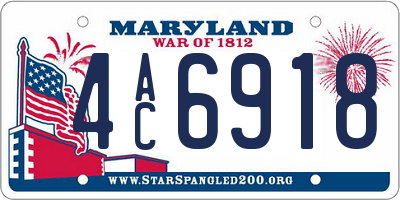 MD license plate 4AC6918