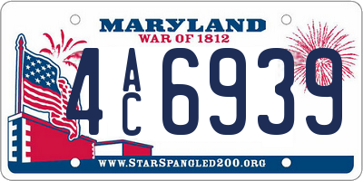 MD license plate 4AC6939