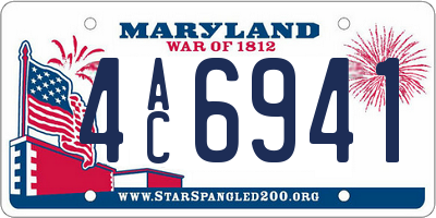 MD license plate 4AC6941