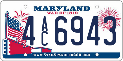 MD license plate 4AC6943