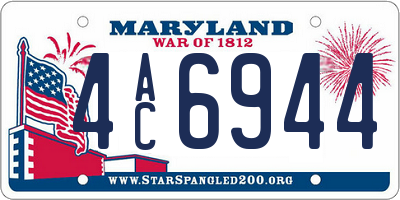 MD license plate 4AC6944
