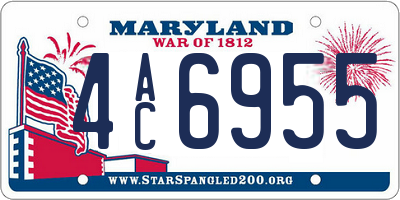 MD license plate 4AC6955