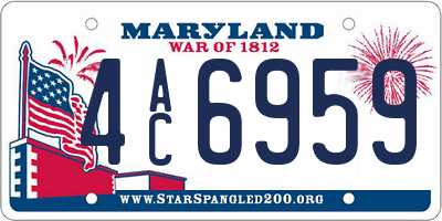 MD license plate 4AC6959