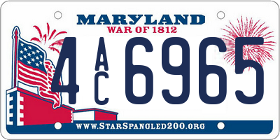 MD license plate 4AC6965