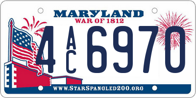 MD license plate 4AC6970
