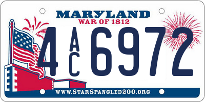 MD license plate 4AC6972
