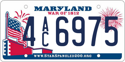 MD license plate 4AC6975