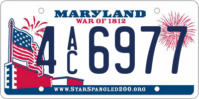 MD license plate 4AC6977