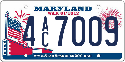 MD license plate 4AC7009