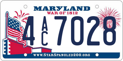 MD license plate 4AC7028