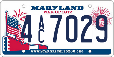 MD license plate 4AC7029