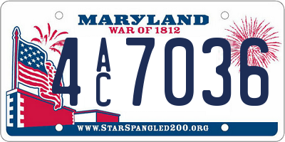 MD license plate 4AC7036