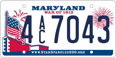 MD license plate 4AC7043
