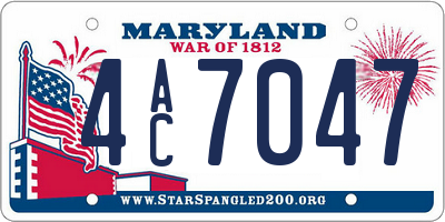 MD license plate 4AC7047