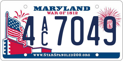 MD license plate 4AC7049
