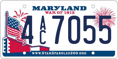 MD license plate 4AC7055