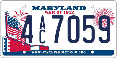 MD license plate 4AC7059