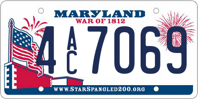 MD license plate 4AC7069
