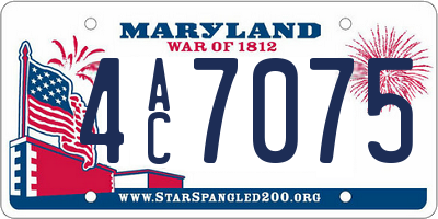 MD license plate 4AC7075