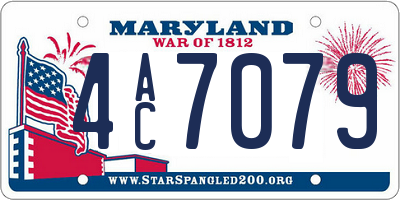 MD license plate 4AC7079
