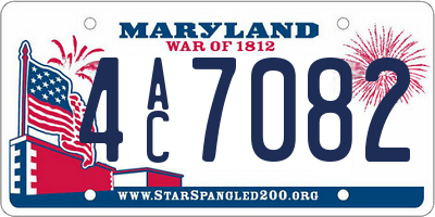 MD license plate 4AC7082