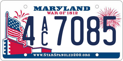 MD license plate 4AC7085