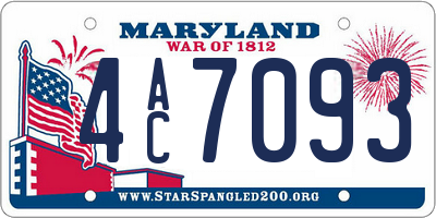 MD license plate 4AC7093
