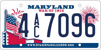 MD license plate 4AC7096