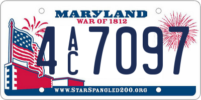 MD license plate 4AC7097