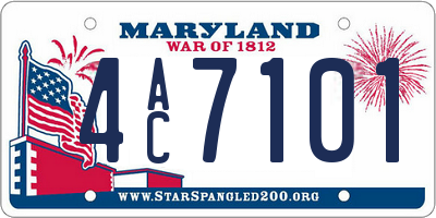 MD license plate 4AC7101