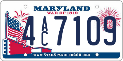 MD license plate 4AC7109
