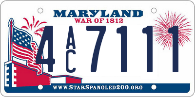 MD license plate 4AC7111