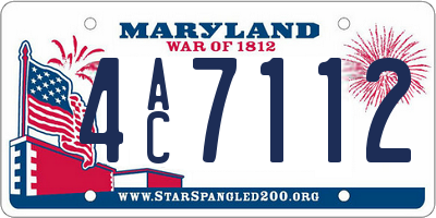 MD license plate 4AC7112