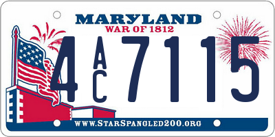 MD license plate 4AC7115
