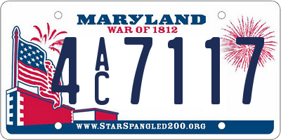 MD license plate 4AC7117