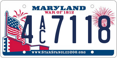 MD license plate 4AC7118