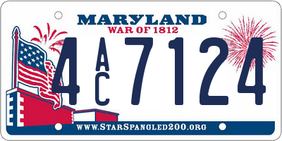 MD license plate 4AC7124